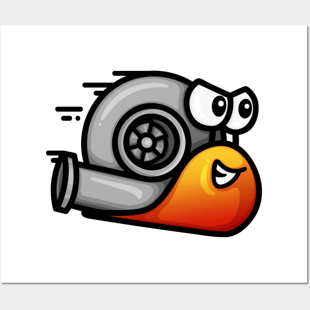 Turbo Snail - Fire Wall Art by hoddynoddy